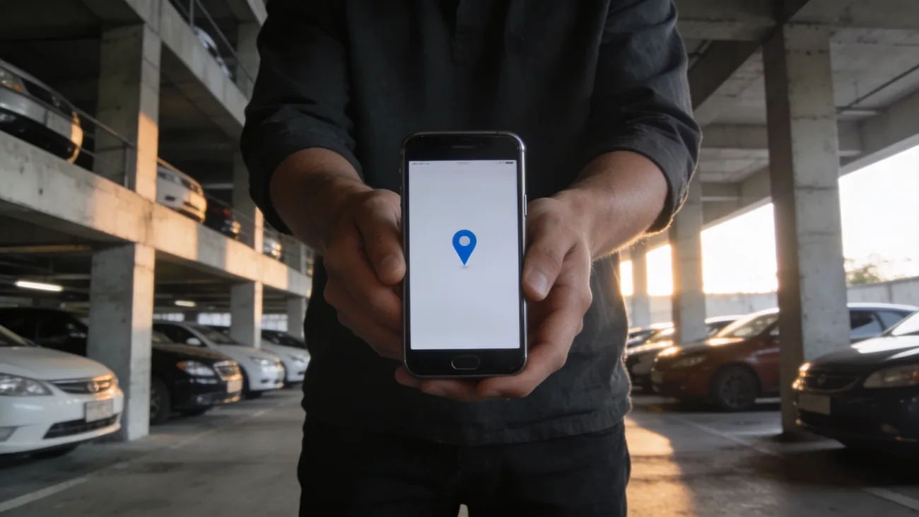 A smartphone screen showing a map application with a location pin.