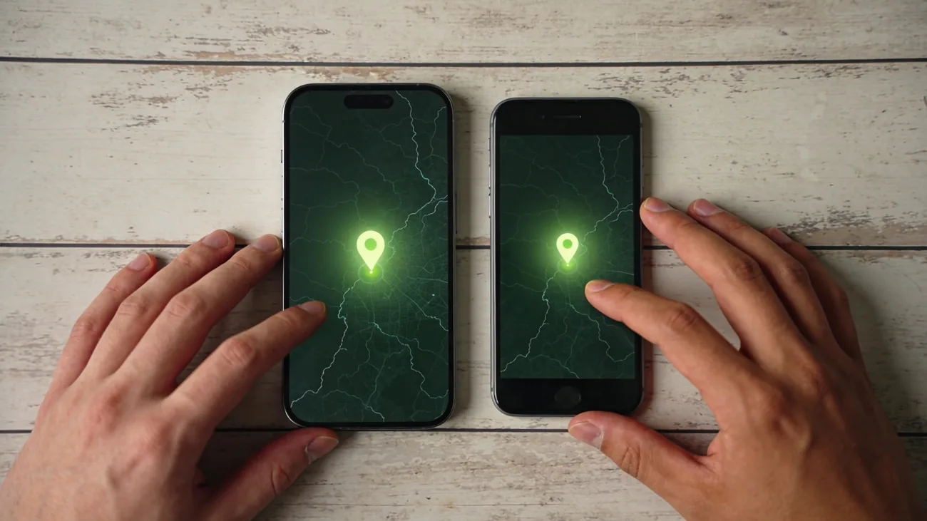 A tela de um celular mostra um aplicativo de mapas com um pin de localização.
